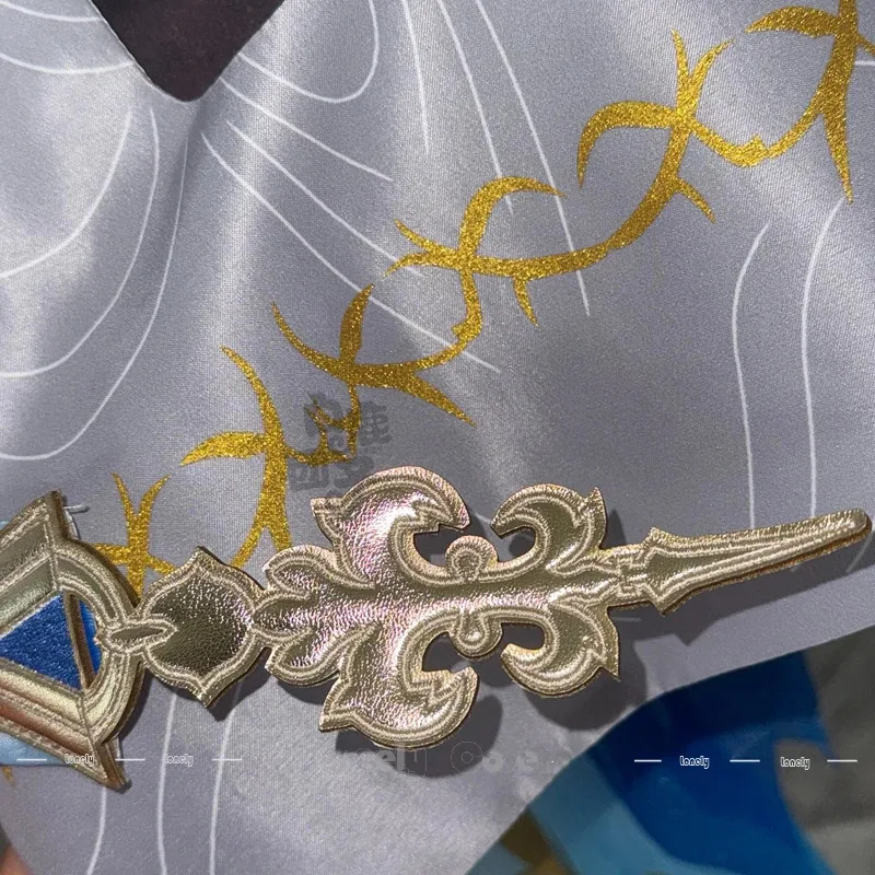 CyWuthering Waves Cartethyia Kostum Cosplay Wig Pakaian Gaun Biru Rok Alat Peraga untuk Wanita Anak Perempuan Fleurdelys Rinascita Pesta Karniv