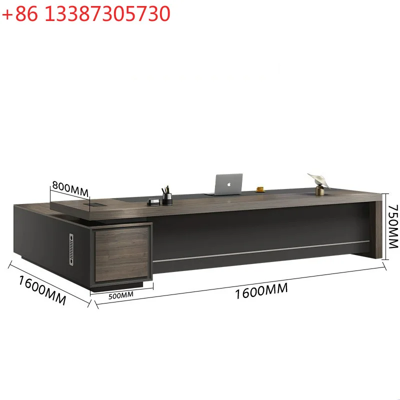 

Простой и современный комплект офисного стола и кресла для руководителя, легкий роскошный стол для президента.