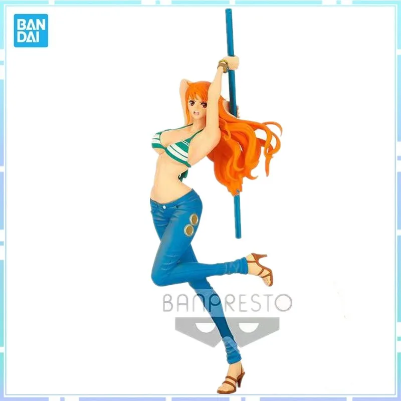 Bandai Original Banpresto Anime One Piece LADY FIGHT Nami Combat Form Action Figure Model Collectible Toys