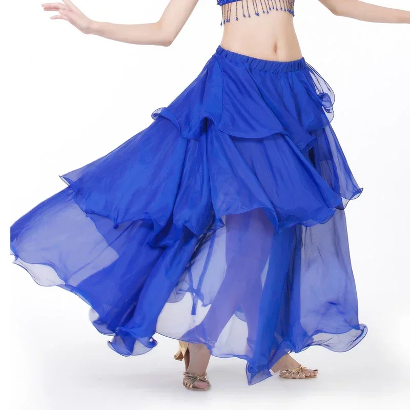 Belly Dance Costume Skirt For Women Oriental Dance Belly Dance Beautiful Long Skirt Chiffon Swing Perforamnce Stage Clothing Hot