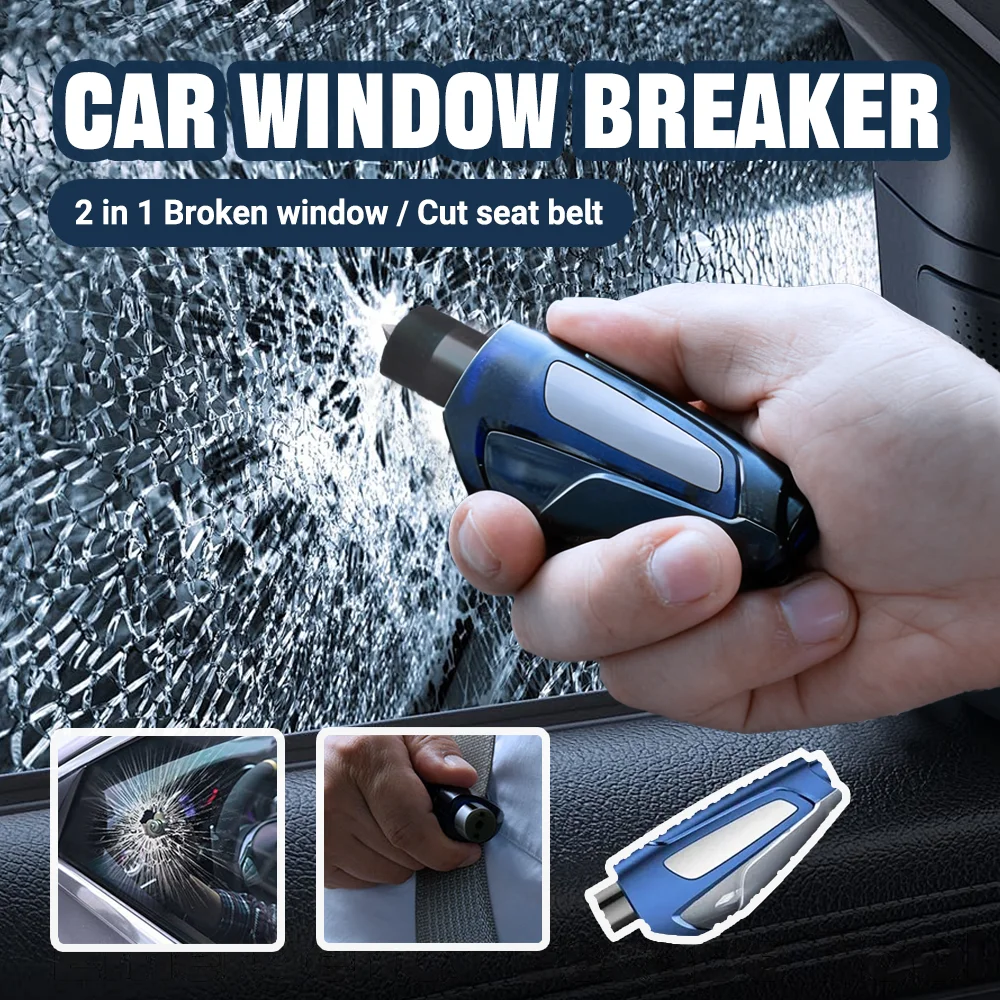 

Multifunction Portable Car Window Breaker Hammer Emergency Escape Tool Glass Breaker Seat Belt Cutter Keychain For Vehicle