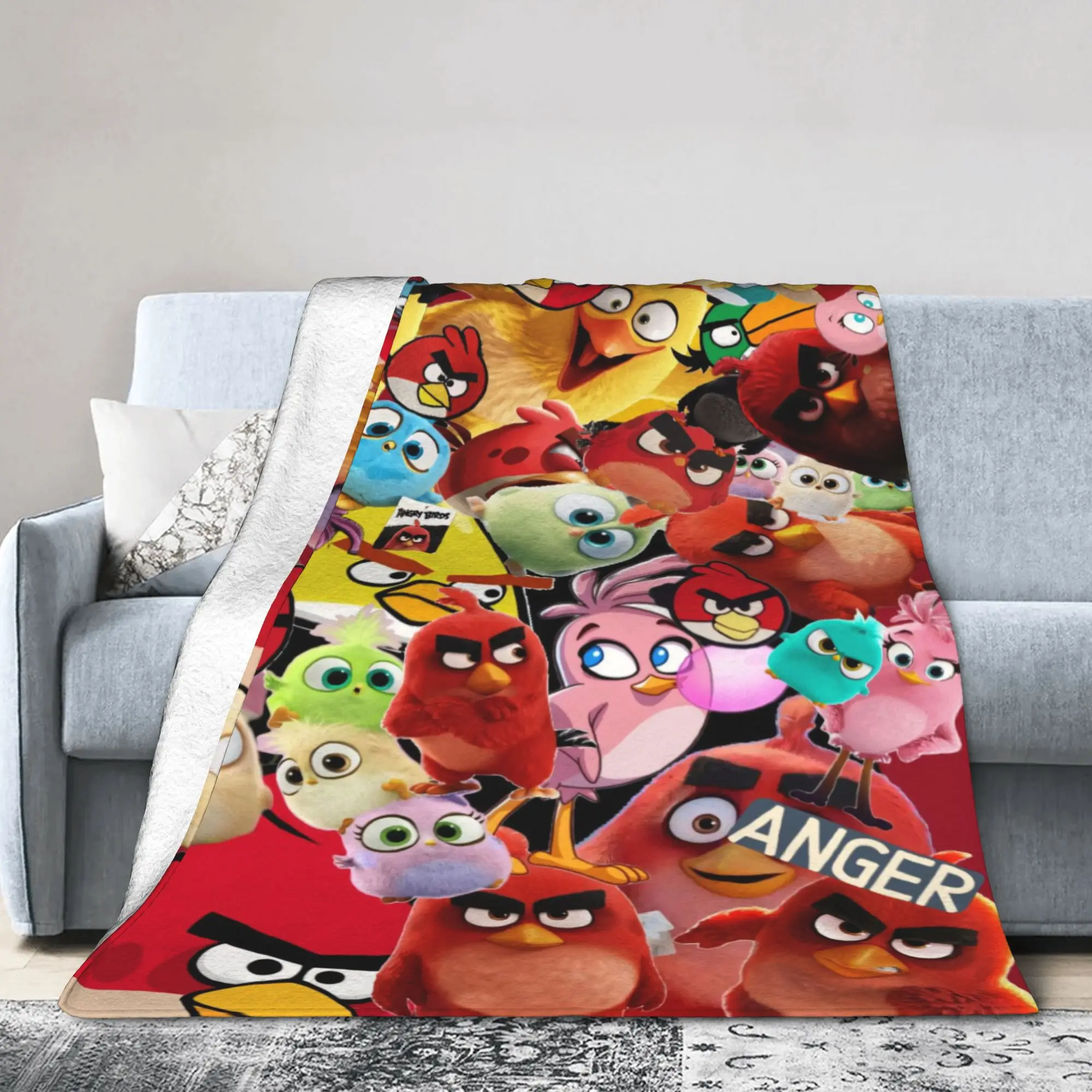 

Одеяло для стрельбы Angrys-birds, мягкий коралловый флис, плюшевые лечебные подарки, одеяло, ковер, кусок