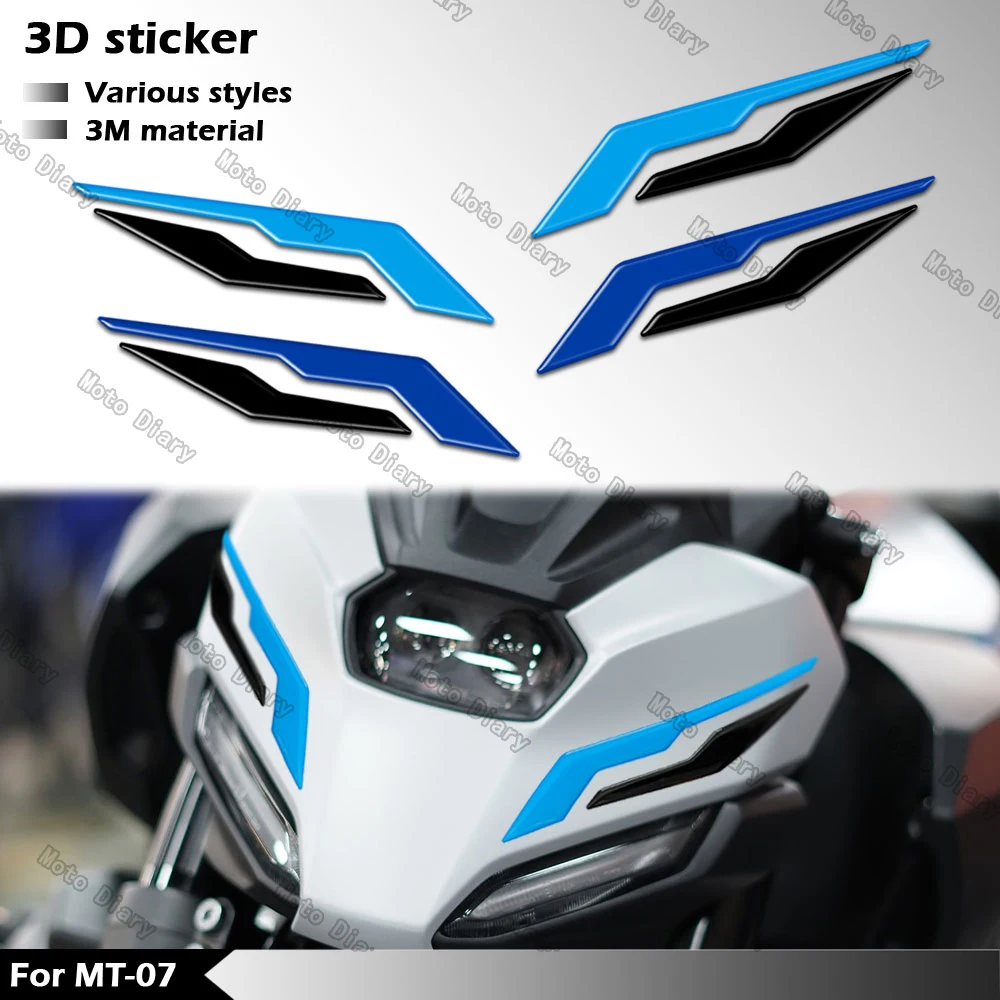 

3D Motorcycle Sticker Front Fender Decal Ice Storm For MT 07 MT07 MT-07 2025