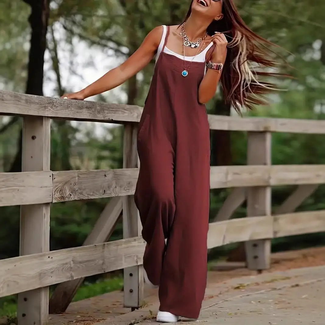 

Women's Low-Waist Long-Pants Jumpsuit Commute Sle Polyester Fiber Thin Model No Brand Registered Trademark