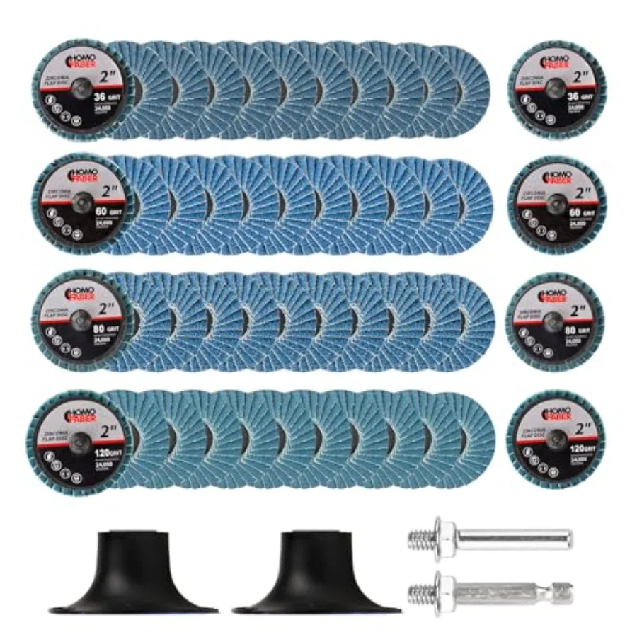 PCS 2 Inch Flap Discs for Die Grinder with 1/4