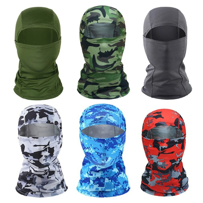 Summer Ice Silk Balaclava UV Protection Breathable Camo Ski Mask Unisex Sun Hood for Cycling Fishing Outdoor Sports