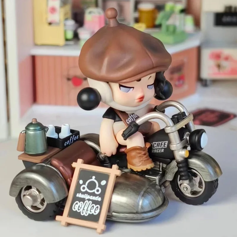 

Original Skullpanda Laid Back Tomorrow Mystery Box SP Motorcycle Drive Car Go Outside Cool Figure Art Toy Car Ornament