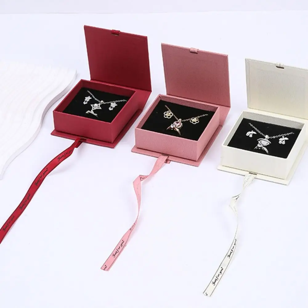 Fashion Paper Bowknot Ribbon Jewelry Box Elegant High-end Jewelry Organizer Jewelry Packaging Case