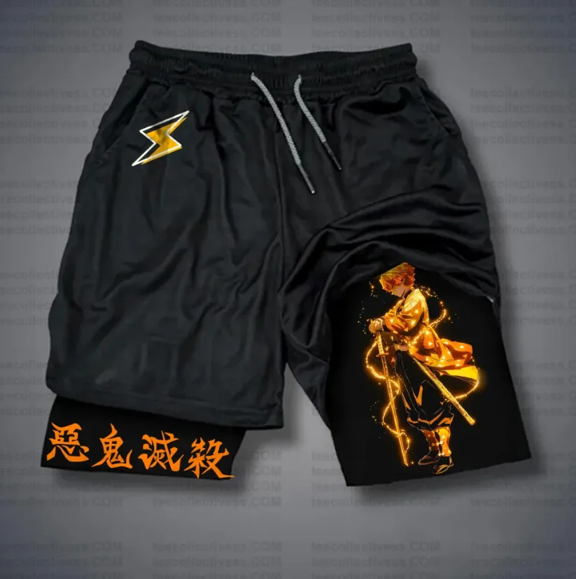 

Официальная серия Ghost Slayer Anime Project Sports Бадминтон Аниме, не гендерно и ветер Ретро дышащие быстросохнущие шорты