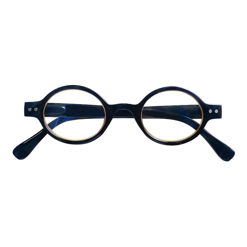 Back Frame Retro Men\'s Reading Glasses Blue Light Blocking Glasses Vintage Round Glasses Men +1.5+2+2.5+3+3.5+4