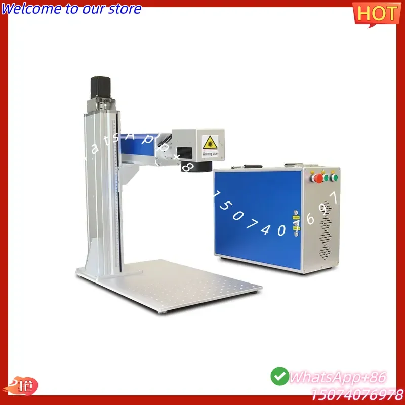 2026 50W Raycus Fiber Marking Engraving Machine Desktop Split Design with Air Cooling Supports DXF PLT BMP AI DST New