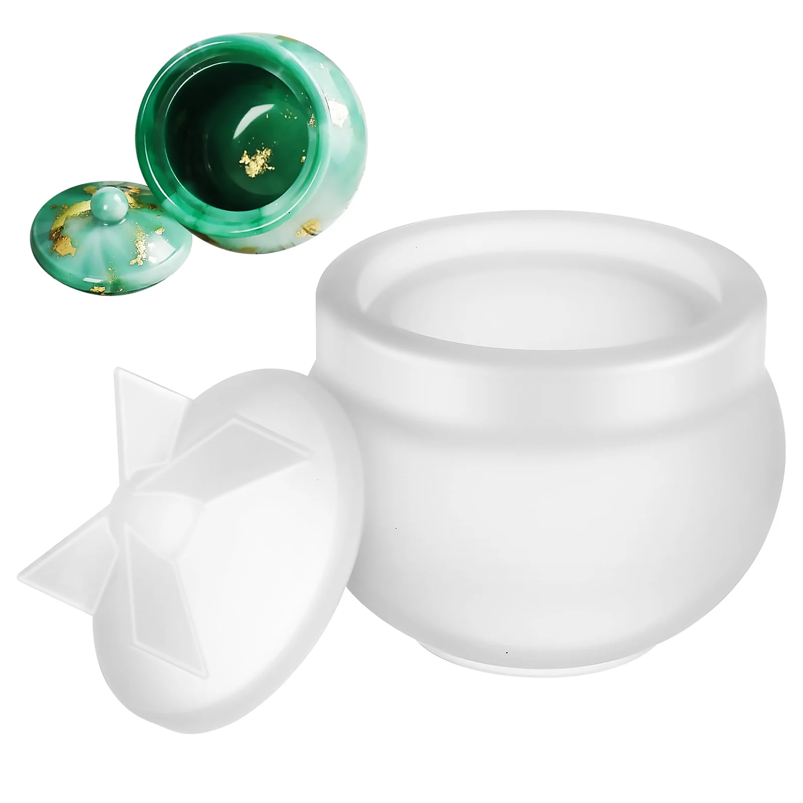 

With Lid Epoxy For Diy Storage Container Resin Molds Silicone Casting For Crafts Storage Jar Mold Epoxy Resin Molds Jar Mold