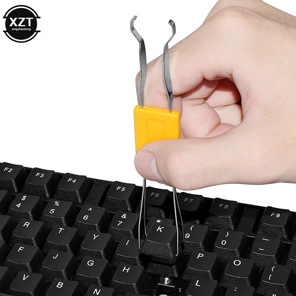 2 In 1 Aksesori Penarik Keycap Bongkar Muat untuk Alat Pelepas Sakelar Keyboard Mekanis Gaming Memperbaiki Universal Awet Mudah Digunakan