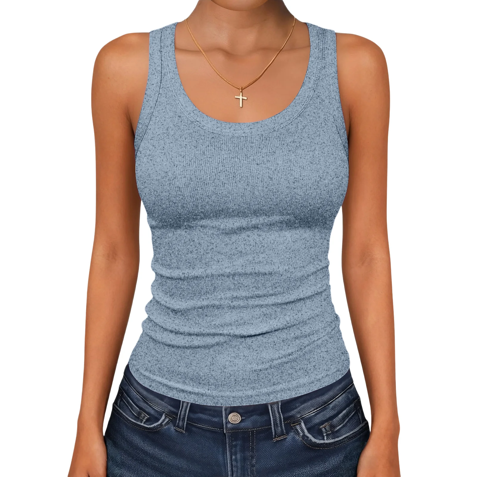 Underlay Beautiful Back Camisole Paired Lady Summer Tight Sport Fitness Yoga Tank Top Solid Versatile Sleeveless Outerwear Shirt