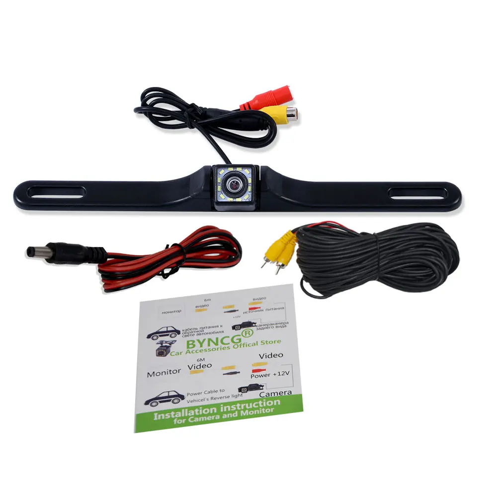 Wide Angle HD Car Rearview Camera Rear View Video Vehicle Camera Backup Reverse Camera 12 LED Night Vision Parking Camera