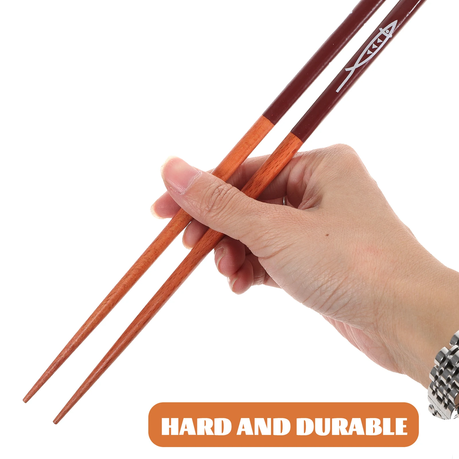 

Japanese Style Reusable Wooden Chopsticks Natural Solid Wood Sushi Chopsticks Gift Set For Kids Adults Corrosion Resistant