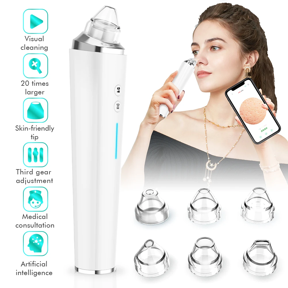 2MP Blackhead Remover WIFI Microscope Face Deep Nose Cleaning Handheld Endoscope Removal Vacuum Suction Facial  Beauty Skin Tool
