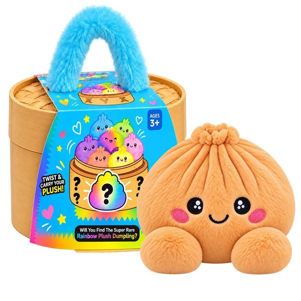 Soft Plush Stuffed Dumpling Squishies Stress Relief Steamer Box Giant Dumpling Pillow Fidget Stuffed Steamed Bun Pillow