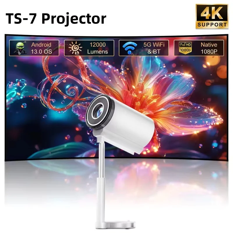 

Проектор TS-7 4K HDR 120ANSI, ОС Android 13, WiFi 6, Bluetooth, опыт домашнего кинотеатра