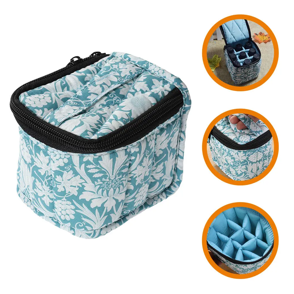 

Polish ganizer 15ml 9 Bottles Grey White Nail Art Storage Bag Home Office Travel Manicurist Nail Supply Kits Case Holder