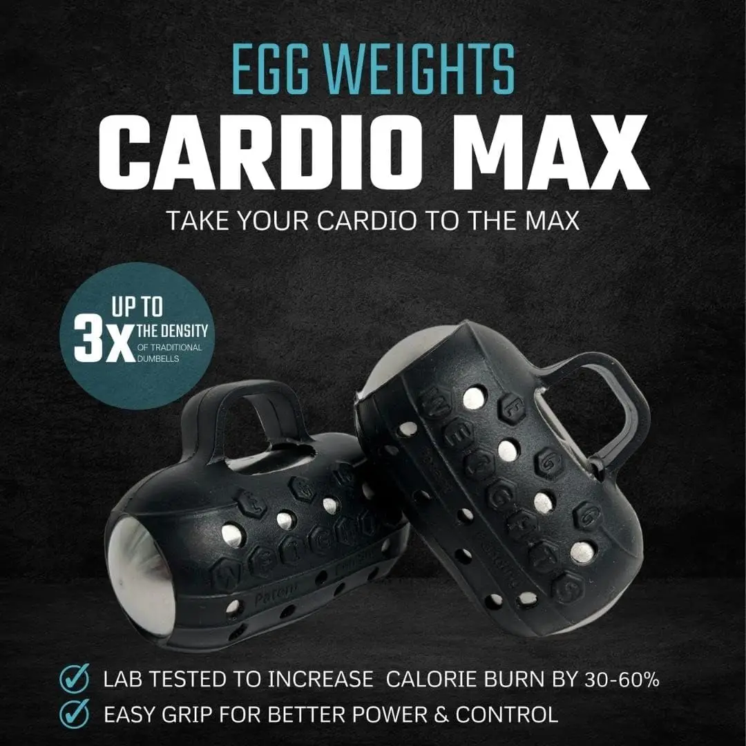

Stainless Steel Hand Weights Set - 2 Eggs, 1.5 lbs Each, Anti-Slip Loop, Portable Fitness
