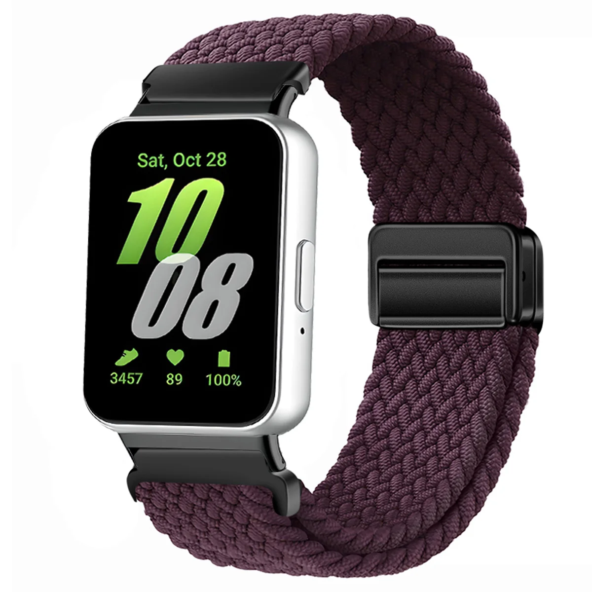 Nylon-Geflechtband für Samsung Galaxy Fit 3, magnetisches Band, Ersatzarmband für Samsung Galaxy Fit 3, Armband-Zubehör