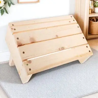 

Wooden Foot Desk Stool Leg Supporter Home Office Desk Footrest Office Footstool Solid Wood Leg Foot Rest Cushion Supporter