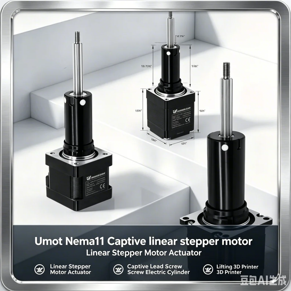Umot Nema11 Captive linear stepper motor Linear Stepper Motor Actuator Captive Lead Screw Electric Cylinder  Lifting 3D Printer