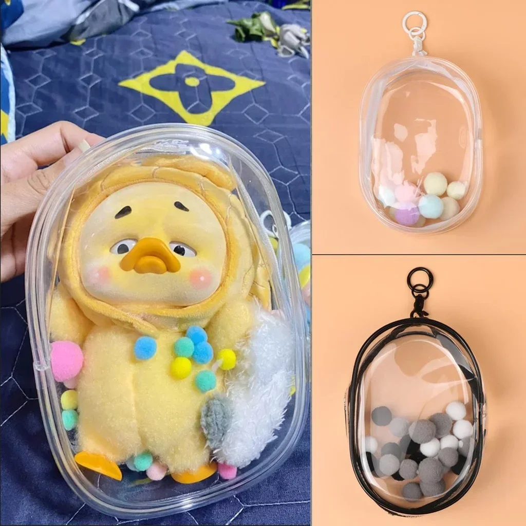 [bags only] Hordozható Ajánló PVC esetben számára 17cm Felborít duck/labubu Esik az eső majd Leporol fedezze