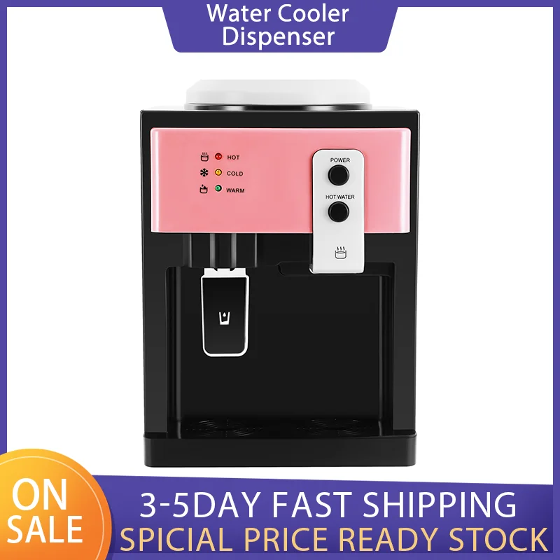 

Freestanding Water Cooler Home Office Pink Hot/Cold Water Dispenser HS-09 for 4.5-18.9L Water Bottles or Filter Bottles