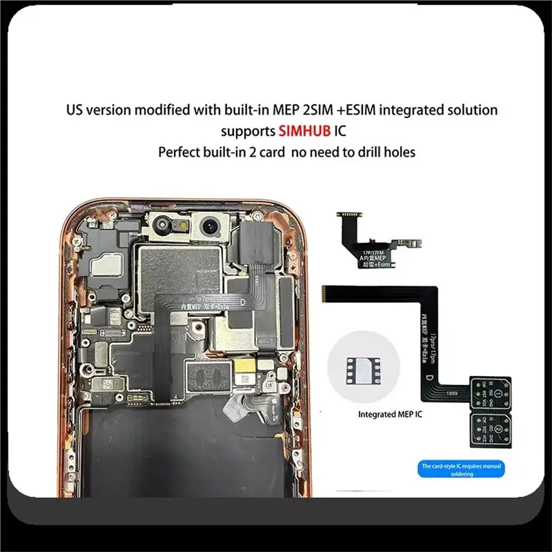 【ELECTRONIC-ACCESSORIES】US Version Eslm To Slm Card + ESIM For 17 PM With Super Snow IC Solution Independent Separate SIM