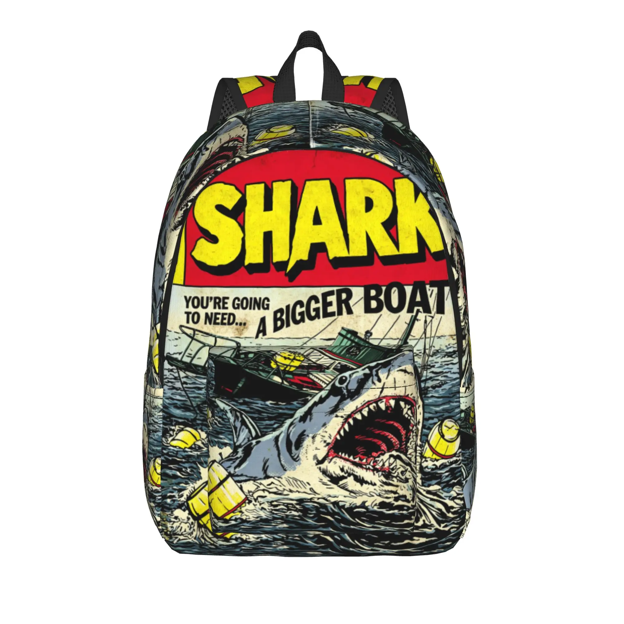 Jaw-Shark Classic Movie Poster Classical Backpack Sports School Work Shark Poster Daypack Men Women Laptop Computer Canvas Bags