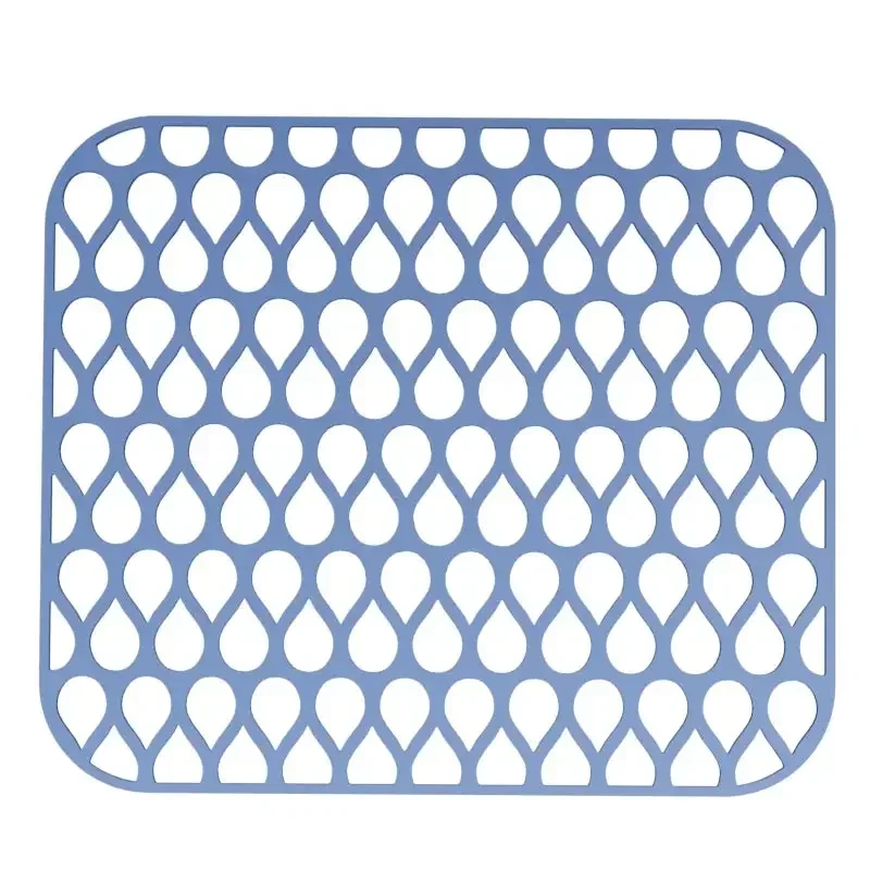 Multifunctional Silicone Sink Mat Insulation Pad Kitchen Drainer Bottom Protection Anti-scratch Slip Anti-splash Filter Mesh