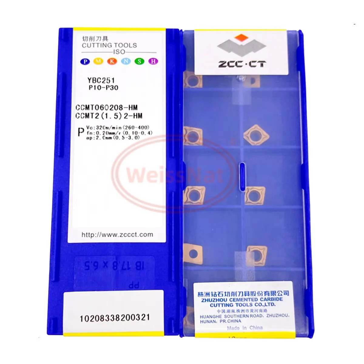 

ZCC.CT CCMT060204 CCMT060208 CCMT09T302 CCMT09T304 CCMT09T308 CCMT120404 CCMT120408 YBC251 YBG205 Carbide Insert CCMT Inserts