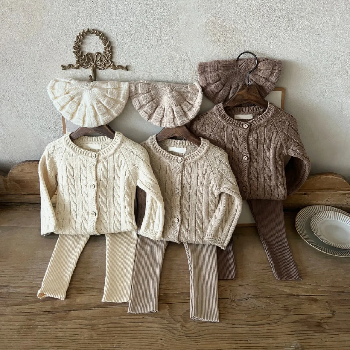 2025 Autunno Nuovo Bambino Manica Lunga Cardigan In Maglia Solido Infantile Ragazzo Monopetto Giacca Del Bambino Della Ragazza Cappotto Del Maglione Lavorato A Maglia 0-24M