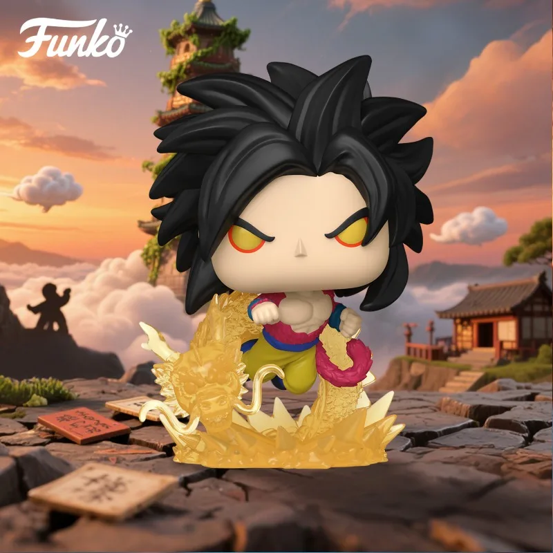 Funko POP الأصلي لعبة دراغون بول GT سوبر سايان 4 غوكو فيغيتا ألعاب شخصيات الحركة للبنين بنات هدية تحصيل نموذج الحلي