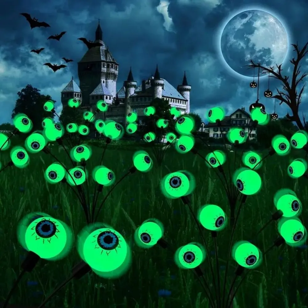 

1PC 6LED Halloween Solar Ghost Eye Plug in Light String,used for holiday,autumn harvest,garden,courtyard,lawn decoration