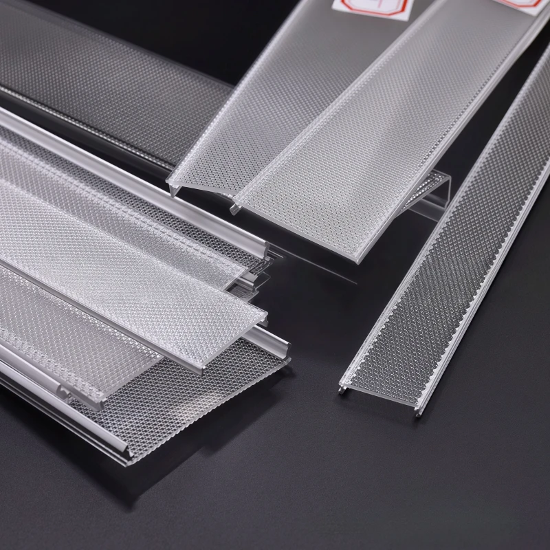 Honeycomb Embossed LED Aluminum Profile Plastic Diffuser Bendable Black/White PC Cover Linear Channel Bar Strip Lights Lampshade