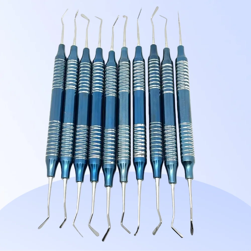 

10 шт., стоматологический шпатель для наполнения композитной смолой, набор для эстетического восстановления, скребок для смешивания с двойными концами, автоклавируемый инструмент для стоматолога