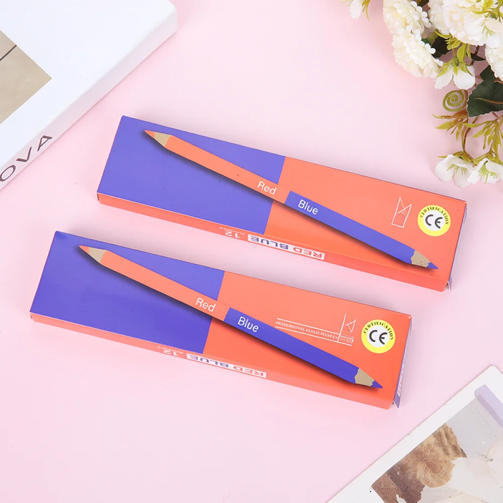 Dual Head Marking Pencil For OKBST Woodworking Measuring Tool Waterproof Red Blue Lead Writing Drawing Drafting Accessories