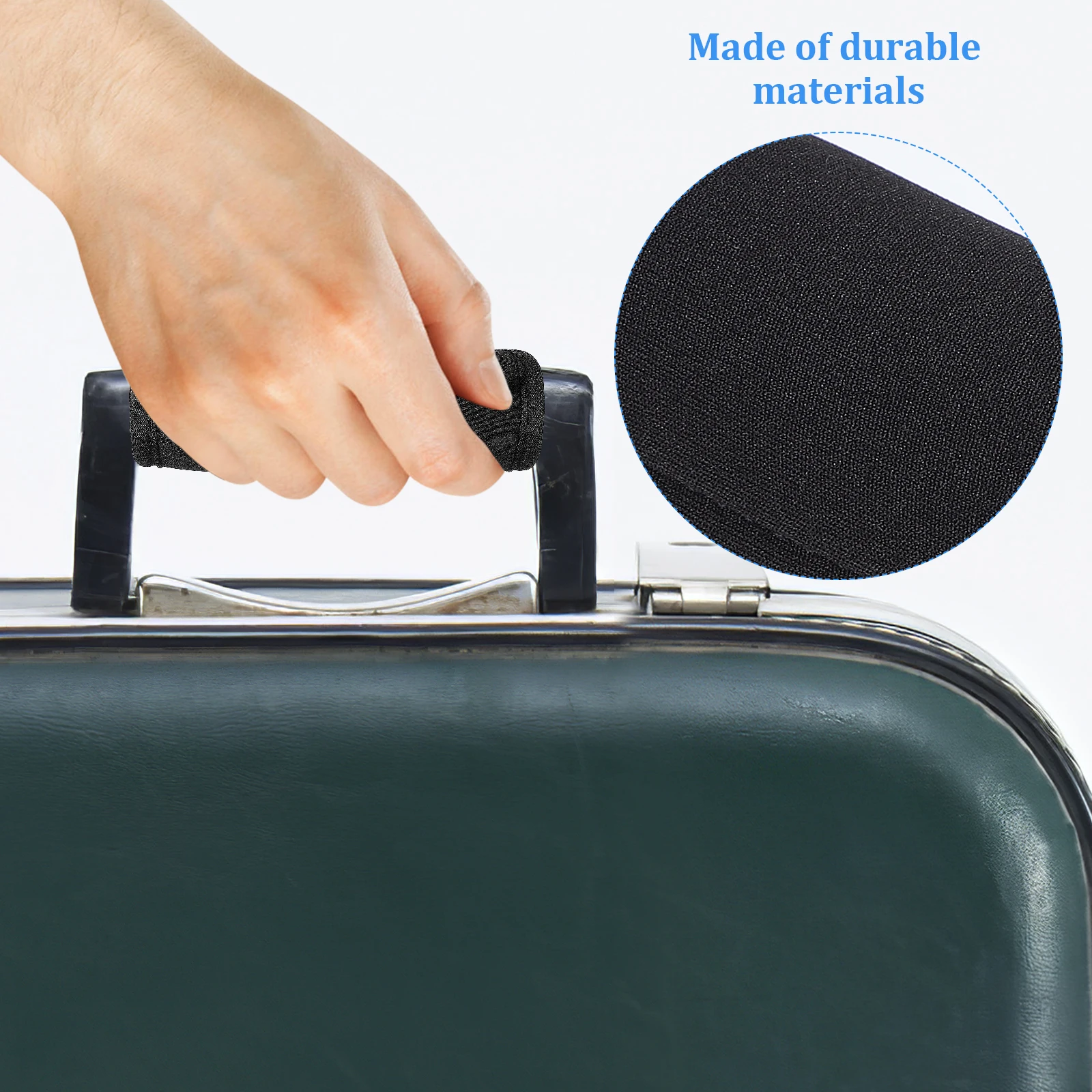 

Luggage Handle Cover Grip Wrap for Suitcase Diving Cloth Travel Sleeve Black Fits Most Luggage Handbags Tote Bags Reduces Wear