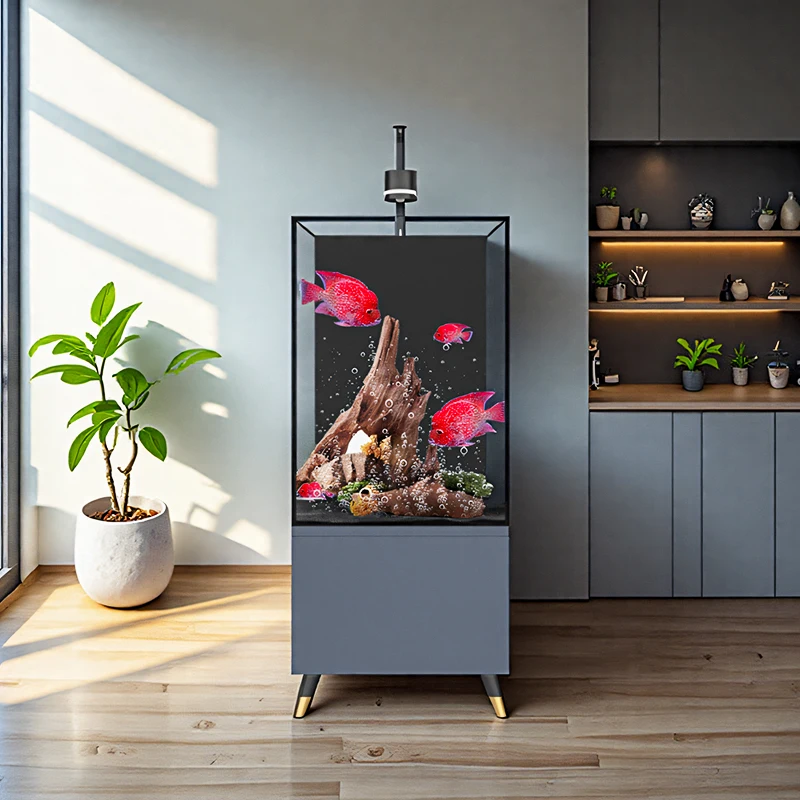 

Premium Ultra-Clear Glass Aquarium Fish Tank with Stand & LED Light Full Set for Modern Home Office,enjoying Aquarium Right Away