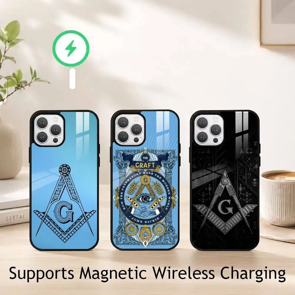 

F-Freemason S-symbol-l Phone Case For iPhone17,16,15,14,13,12,11 Plus,Pro Allows magnetic wireless charging