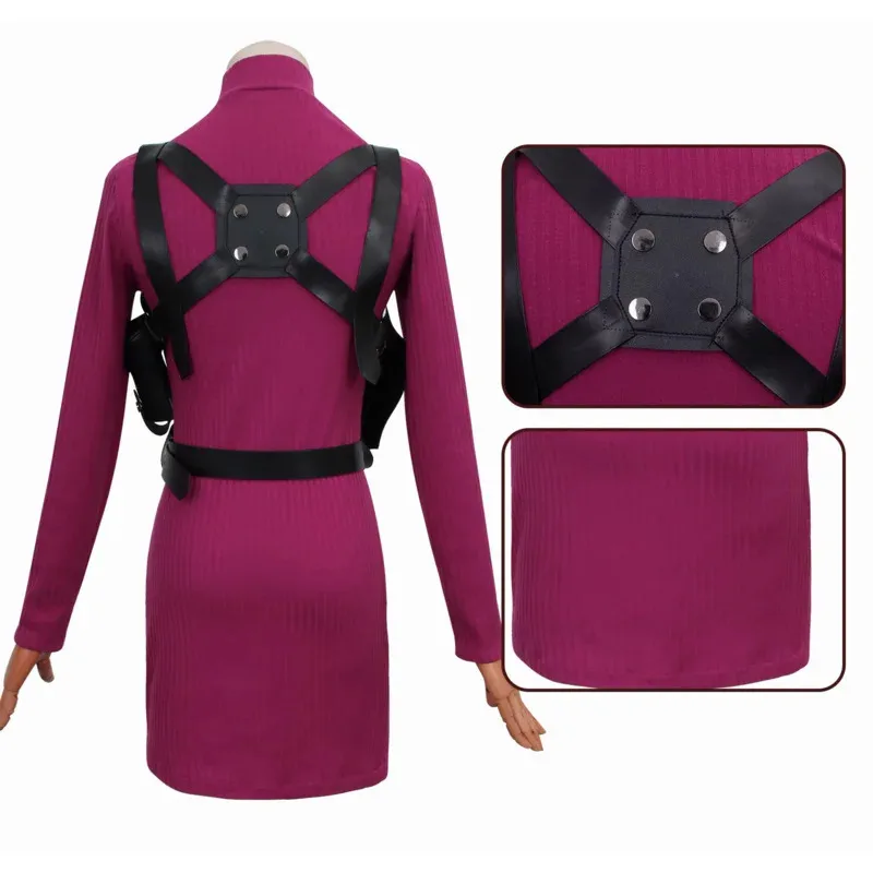 أنثى المقيمة 4 آدا وونغ تأثيري حلي حقيبة فستان شريف هالوين كرنفال بدلة تنكرية للفتيات النساء البالغات