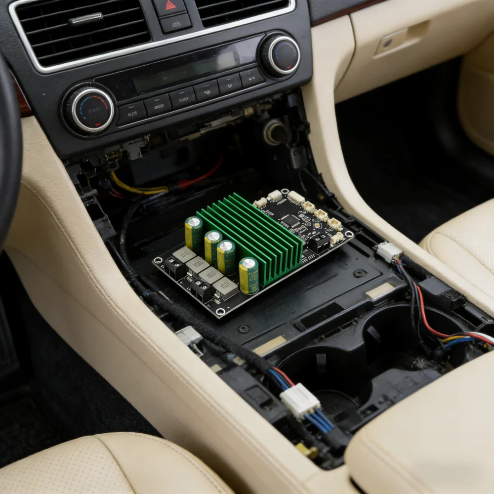 2x150W Dual Channel Amplifier Module, Bluetooth/AUX/USB Input, Multi-Band EQ & Bass Enhancement, for Android APP Tuning