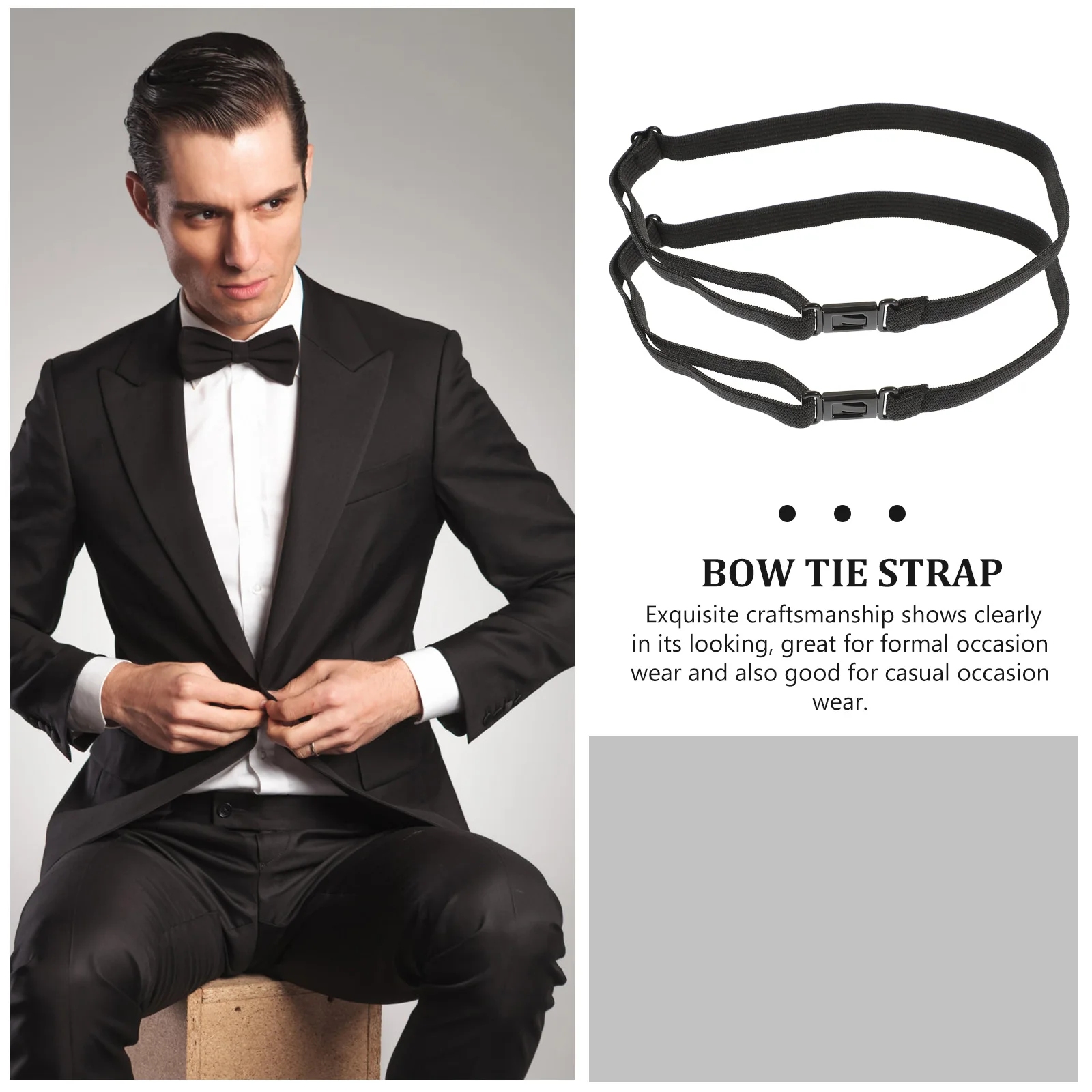 

10 Pcs Bow Tie Elastic Strap For Dressup Strap Adjustable Comfortable Wear-resistant Band for Party Dressup DIY Formal Occasion