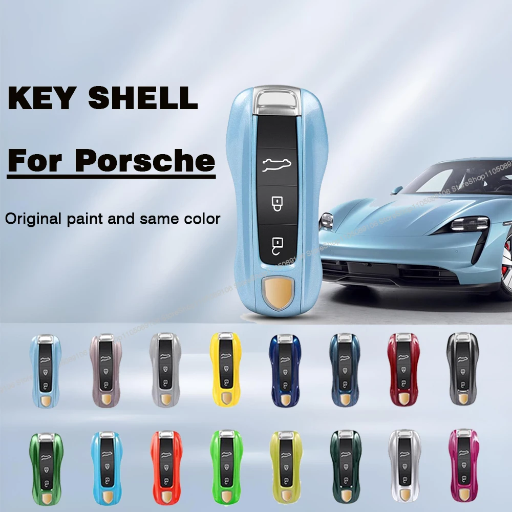

For Porsche Panamera Spyder Carrera Macan Boxster Cayman Cayenne 911 970 981 991 Smart Remote Key Case Fob Covers Bag Key Shell