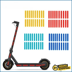 Scooter Reflective Sticker Front Rear Wheel Covers KickScooter Body Protective Shell Stickers For Ninebot MAX G30 Adhesive Strip
