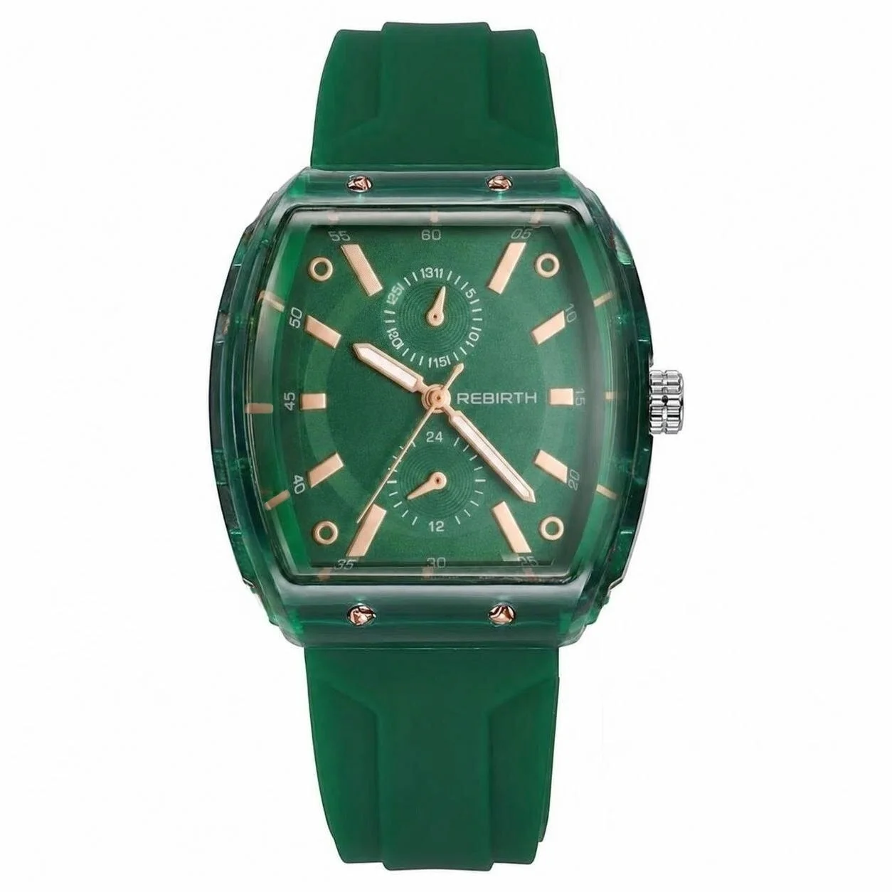 Macaron-Colored Barrel-Shaped Women's Watch