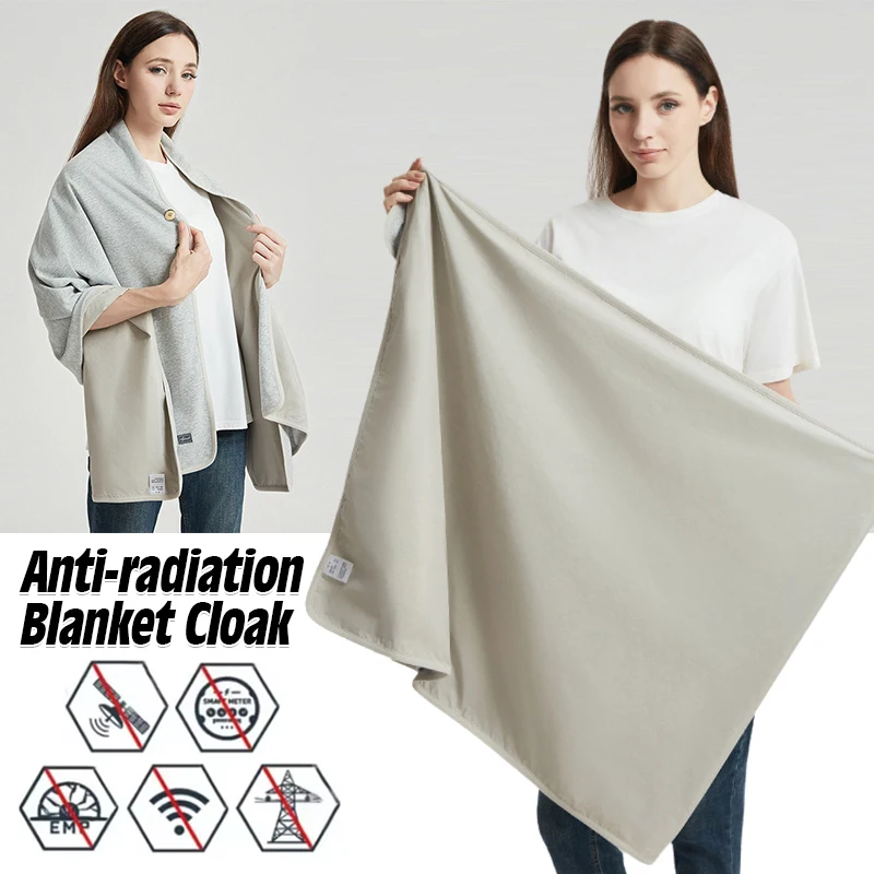 

50% Silver Fiber Lining Blanket Radiation Shielding Cloak Security Anti-radiation Blanket Cloak 185*75cm Emf Protection Shawl